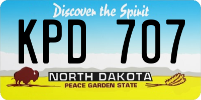 ND license plate KPD707