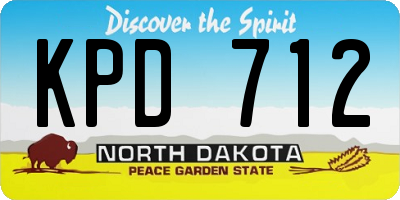 ND license plate KPD712
