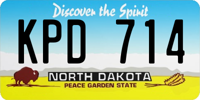 ND license plate KPD714