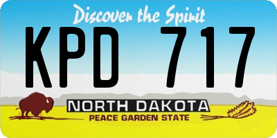 ND license plate KPD717