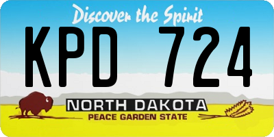 ND license plate KPD724