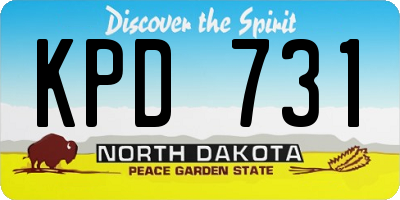 ND license plate KPD731
