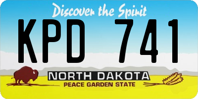 ND license plate KPD741
