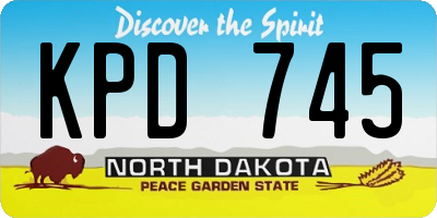 ND license plate KPD745