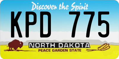 ND license plate KPD775