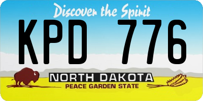 ND license plate KPD776