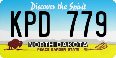 ND license plate KPD779