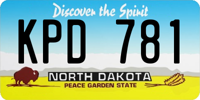 ND license plate KPD781