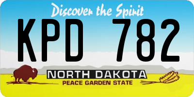 ND license plate KPD782