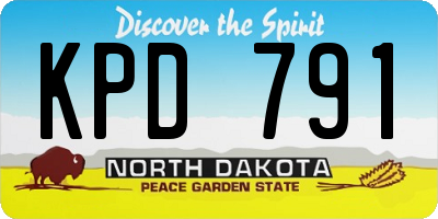 ND license plate KPD791
