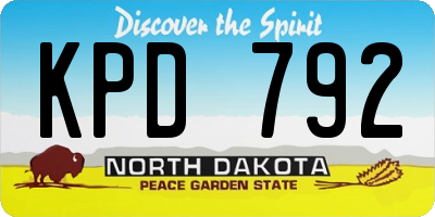 ND license plate KPD792