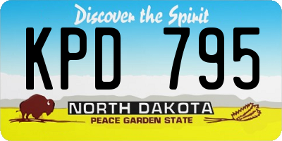 ND license plate KPD795