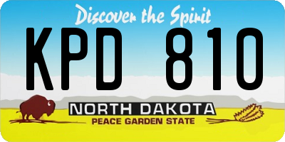 ND license plate KPD810