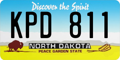 ND license plate KPD811
