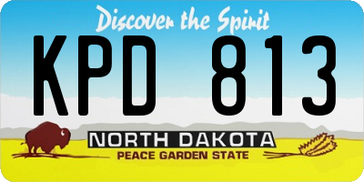 ND license plate KPD813