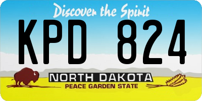 ND license plate KPD824