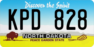 ND license plate KPD828