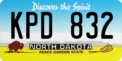 ND license plate KPD832
