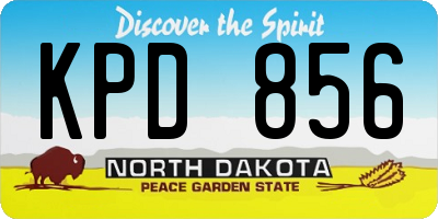 ND license plate KPD856