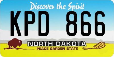 ND license plate KPD866