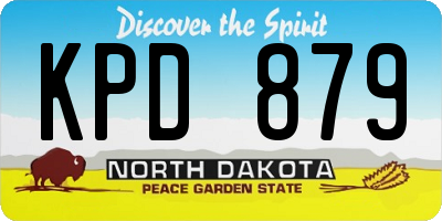 ND license plate KPD879
