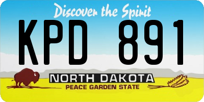 ND license plate KPD891