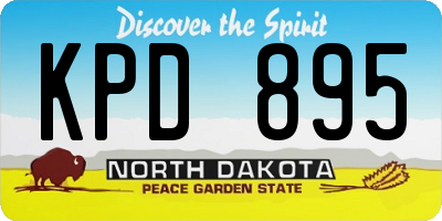 ND license plate KPD895
