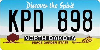 ND license plate KPD898