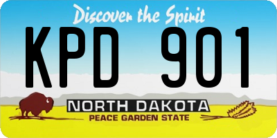 ND license plate KPD901