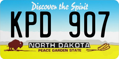 ND license plate KPD907