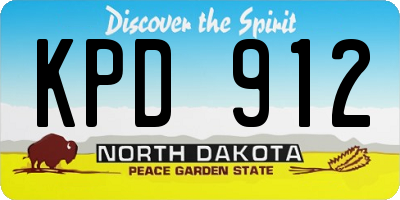 ND license plate KPD912