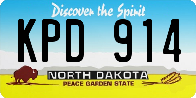 ND license plate KPD914