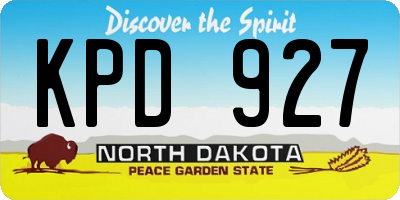 ND license plate KPD927