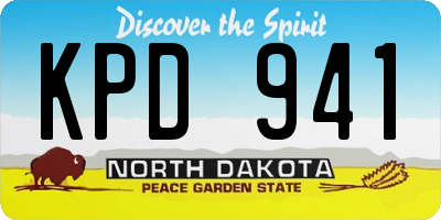 ND license plate KPD941