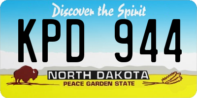 ND license plate KPD944
