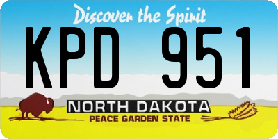 ND license plate KPD951