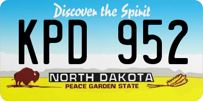 ND license plate KPD952