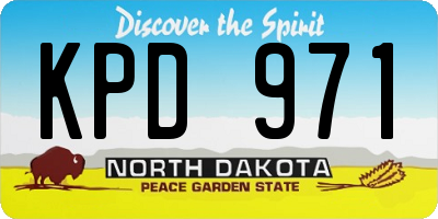 ND license plate KPD971