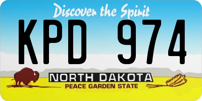 ND license plate KPD974
