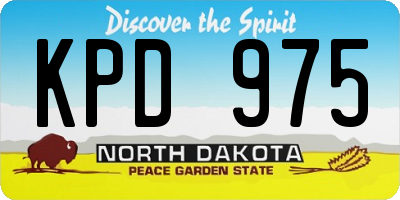 ND license plate KPD975