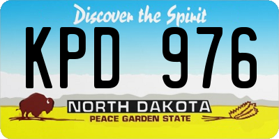 ND license plate KPD976