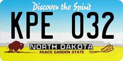 ND license plate KPE032
