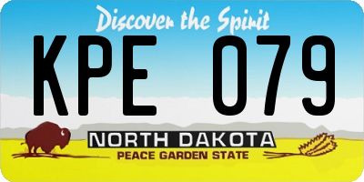 ND license plate KPE079