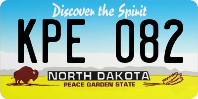 ND license plate KPE082