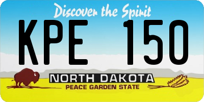 ND license plate KPE150