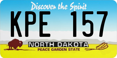 ND license plate KPE157