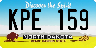 ND license plate KPE159