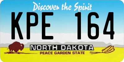 ND license plate KPE164