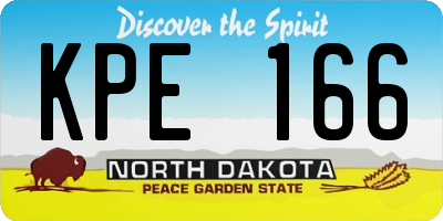 ND license plate KPE166