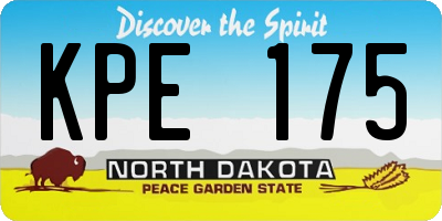 ND license plate KPE175